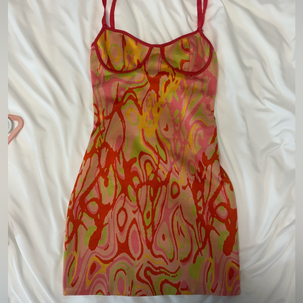 Colorful Zara knit mini dress